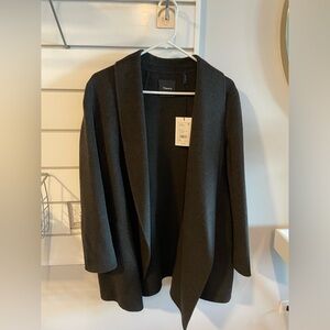 NWT Theory Black Clairene Shawl Blazer, L